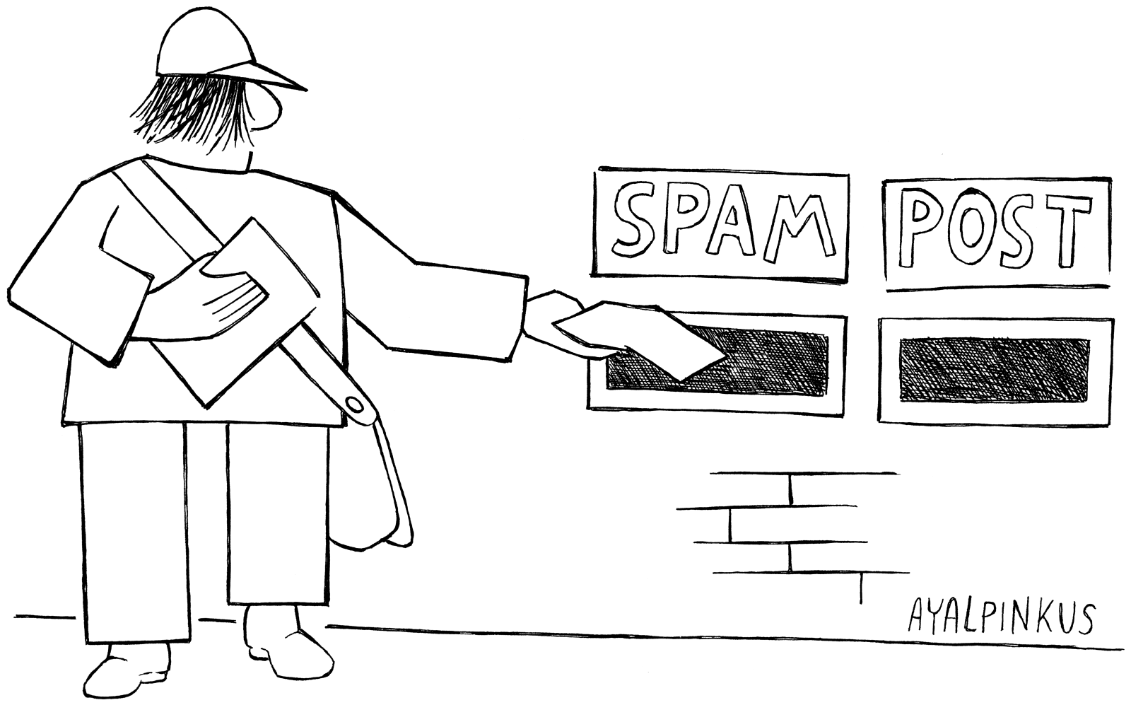 a cartoon about the insanity of spam filters