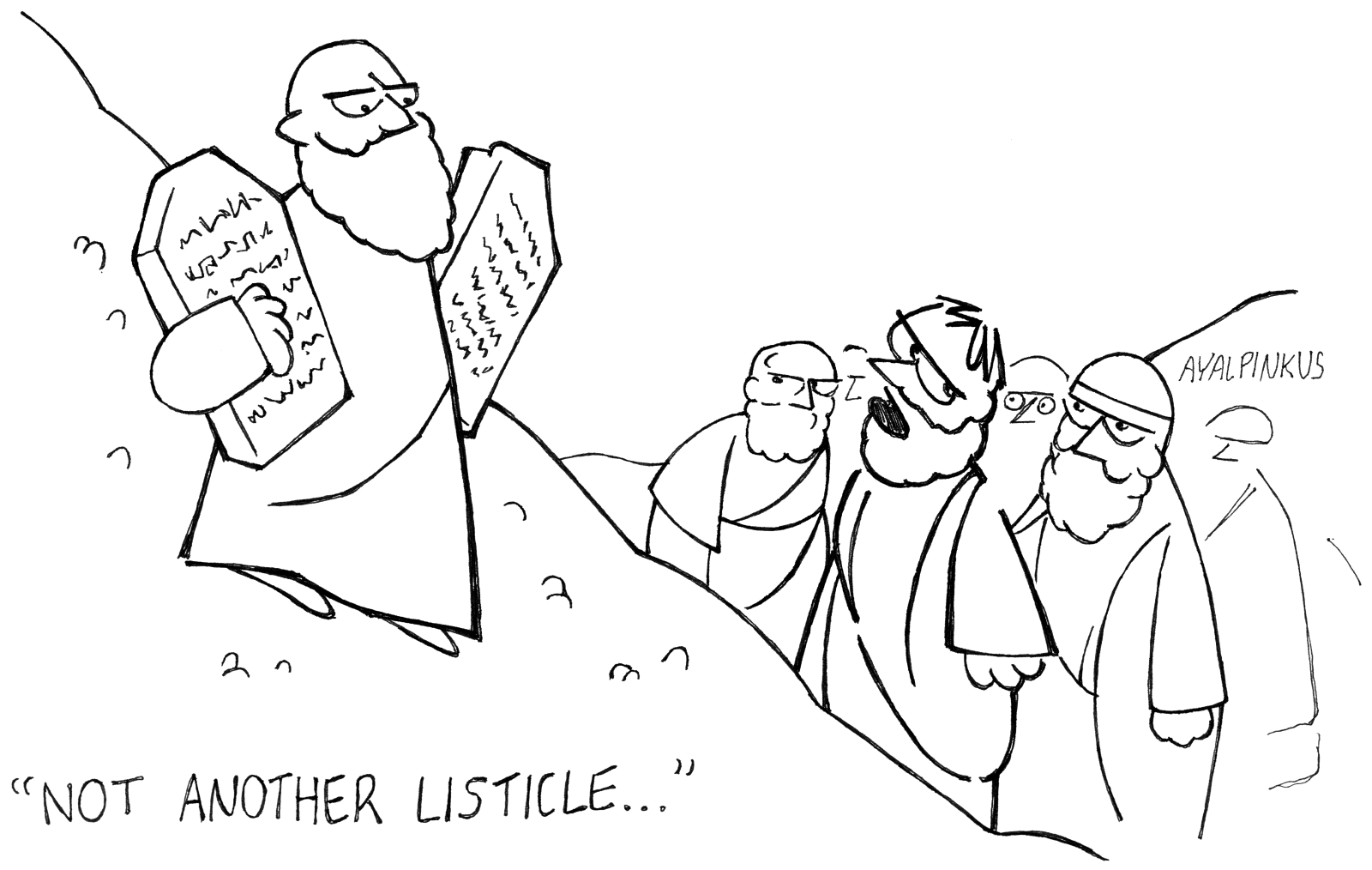 cartoon about moses and listicles