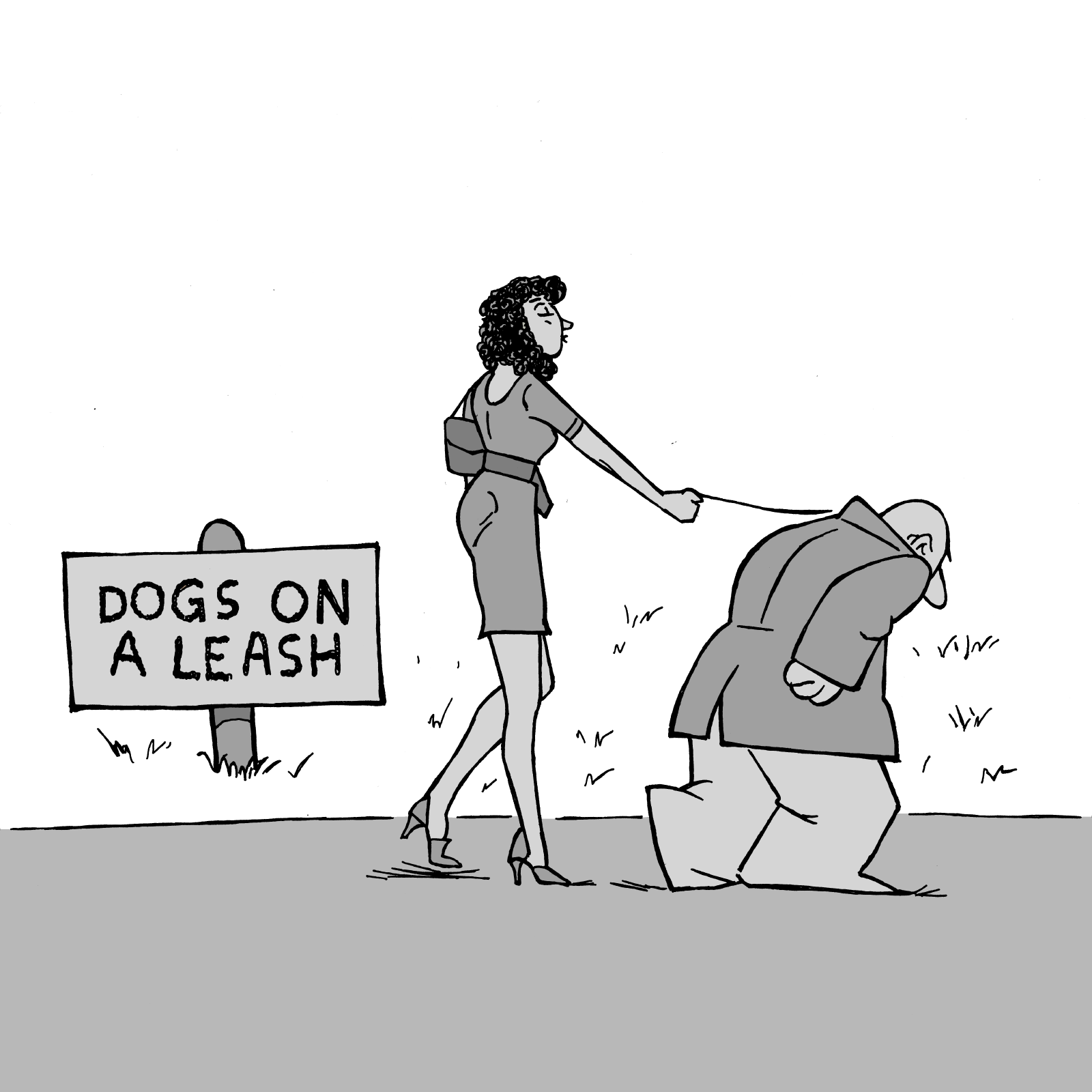 Dogs on a leash!