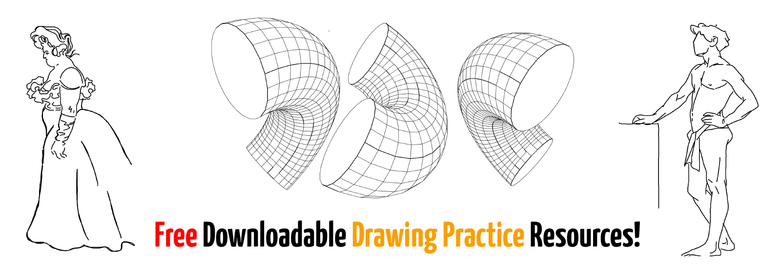 link to a web page that presents a downloadable zip file with most drawing practice resources on this website