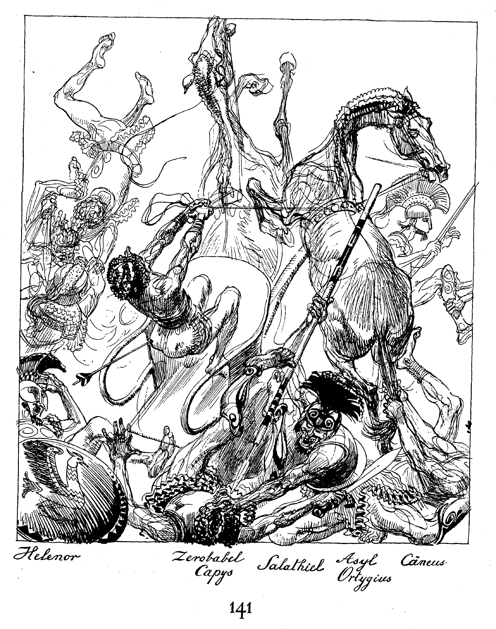 scans from the book Vergil Aeneis with Heinrich Kley illustrations