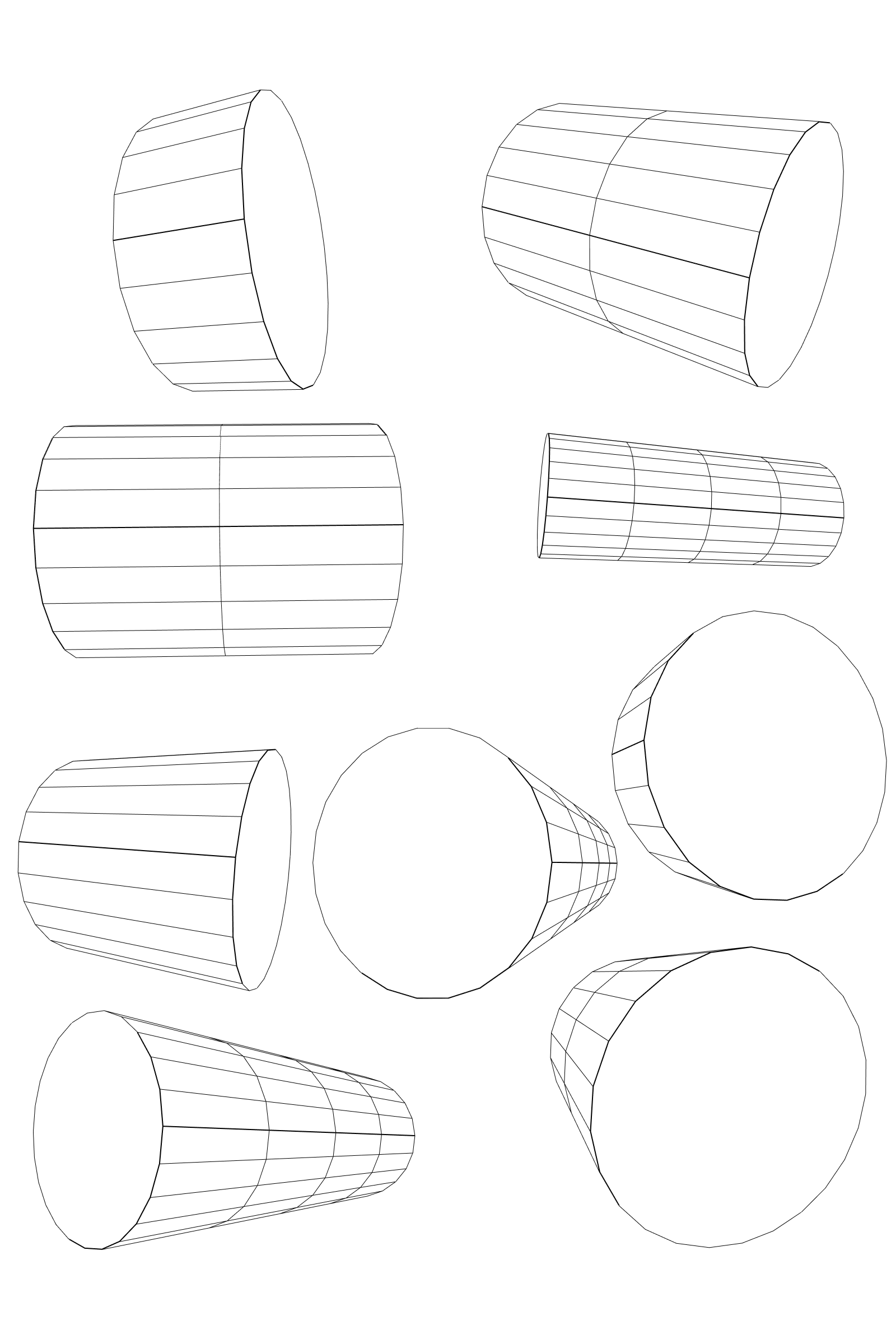 draw boxes spheres cones cylinders as a warm-up