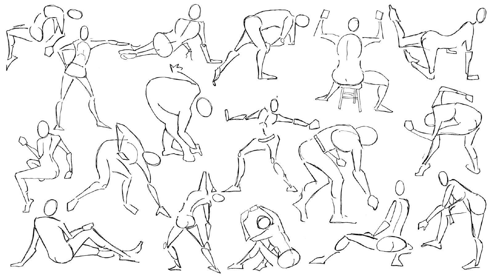 demonstration of how to draw using preliminary studies